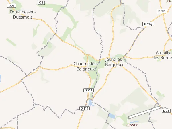 Plan de Chaume-lès-Baigneux