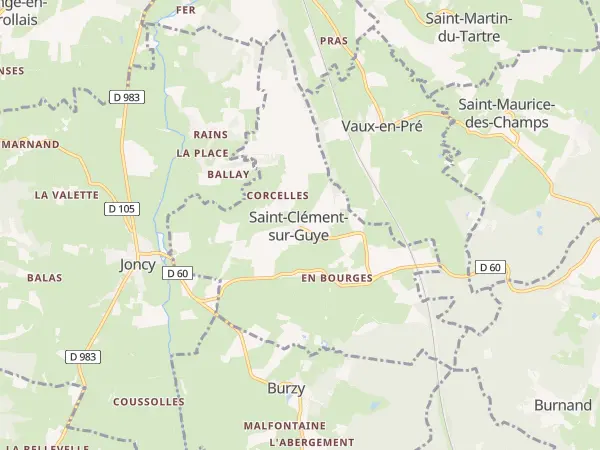 Plan de Saint-Clément-sur-Guye