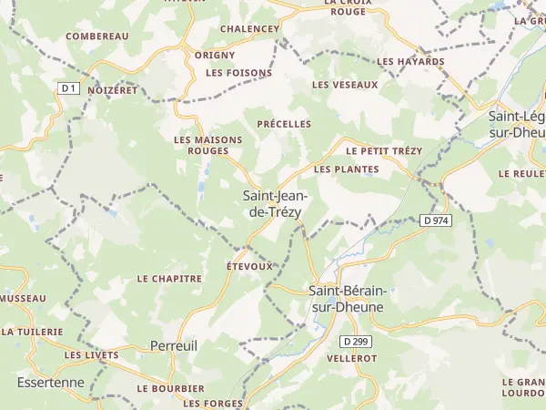 Plan de Saint-Jean-de-Trézy