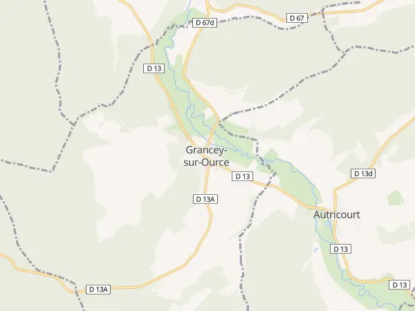 Plan de Grancey-sur-Ource