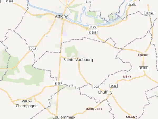 Plan de Sainte-Vaubourg