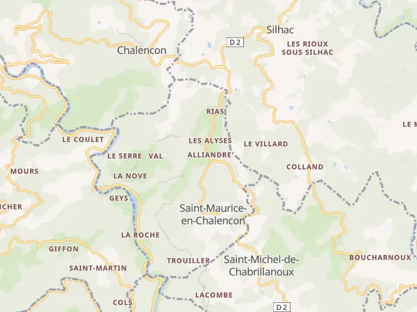 Plan de Saint-Maurice-en-Chalencon