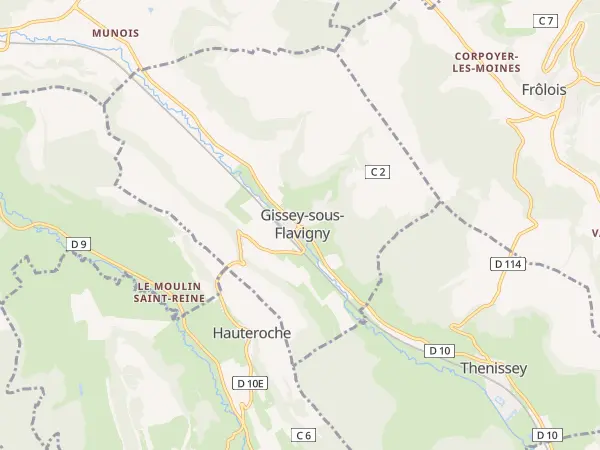 Plan de Gissey-sous-Flavigny