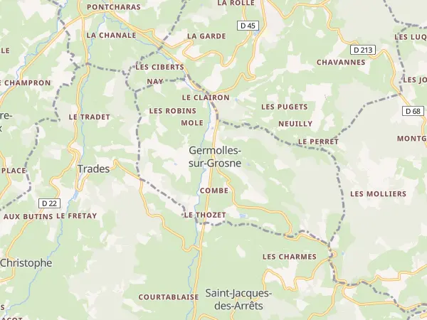 Plan de Germolles-sur-Grosne