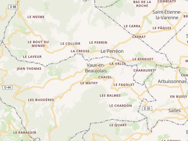 Plan de Vaux-en-Beaujolais
