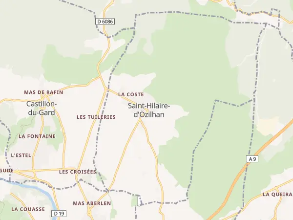 Plan de Saint-Hilaire-d’Ozilhan