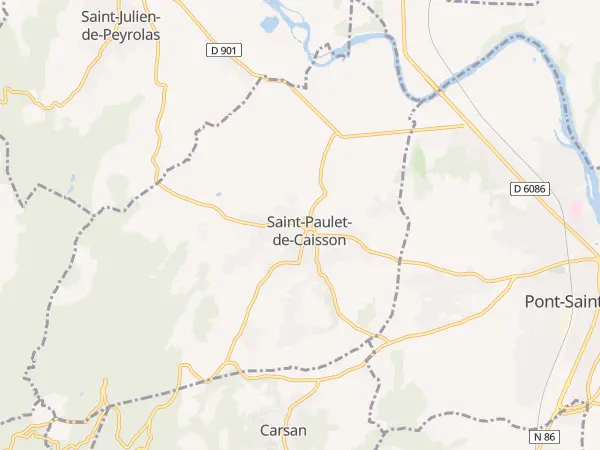 Plan de Saint-Paulet-de-Caisson