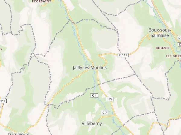 Plan de Jailly-les-Moulins