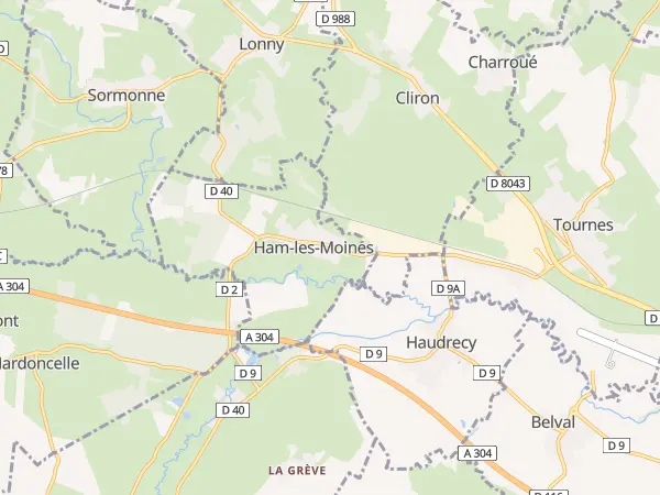 Plan de Ham-les-Moines