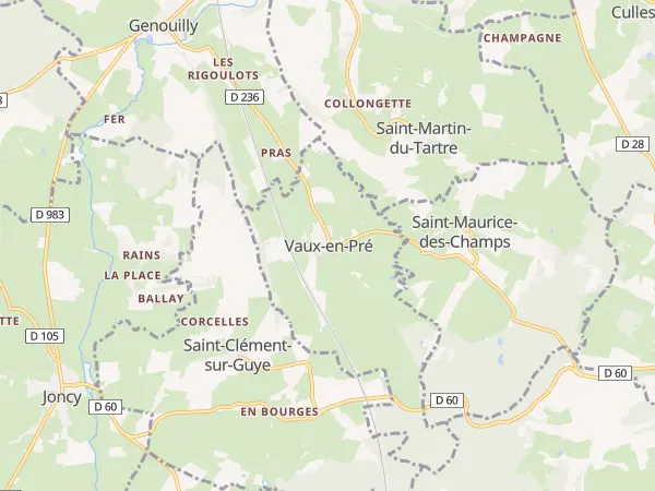 Plan de Vaux-en-Pré