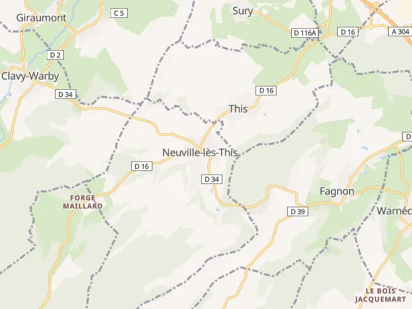 Plan de Neuville-lès-This