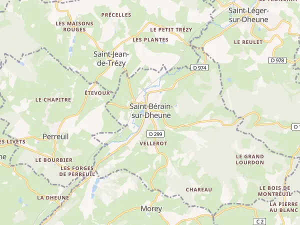 Plan de Saint-Bérain-sur-Dheune