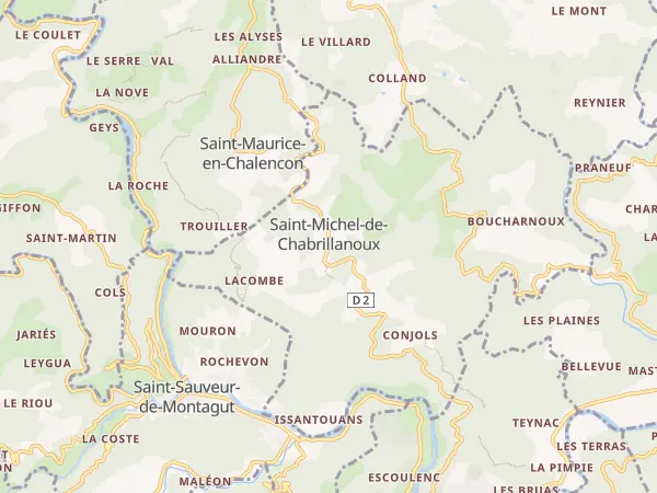 Plan de Saint-Michel-de-Chabrillanoux