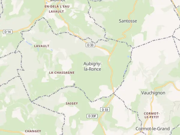 Plan de Aubigny-la-Ronce