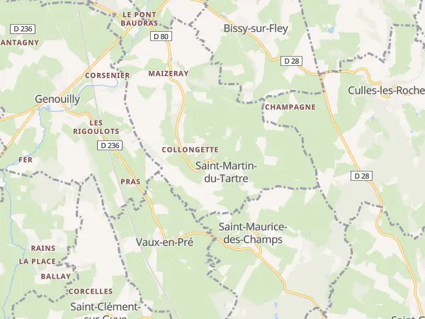 Plan de Saint-Martin-du-Tartre