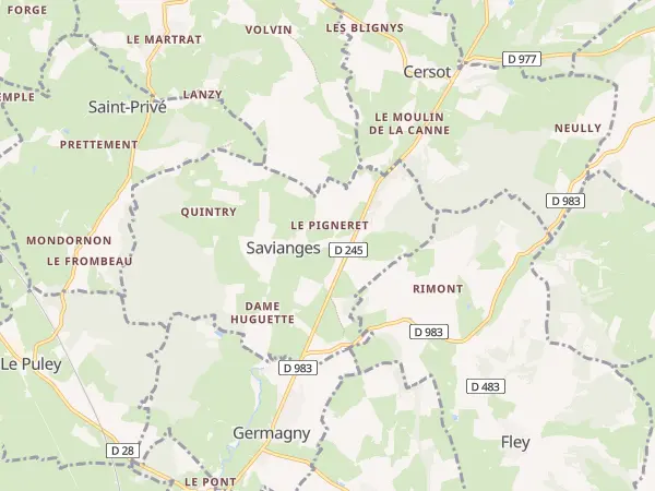 Plan de Savianges