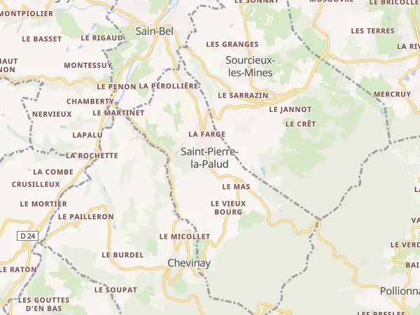 Plan de Saint-Pierre-la-Palud