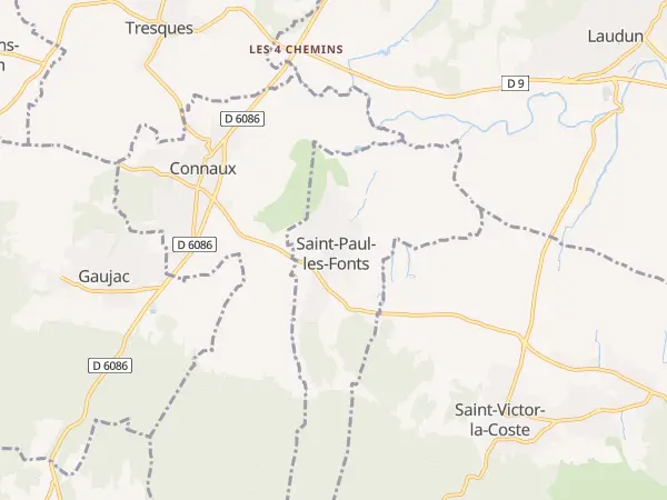 Plan de Saint-Paul-les-Fonts