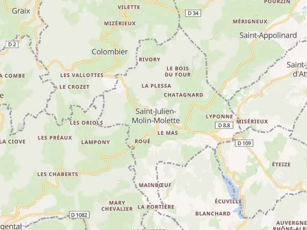 Plan de Saint-Julien-Molin-Molette