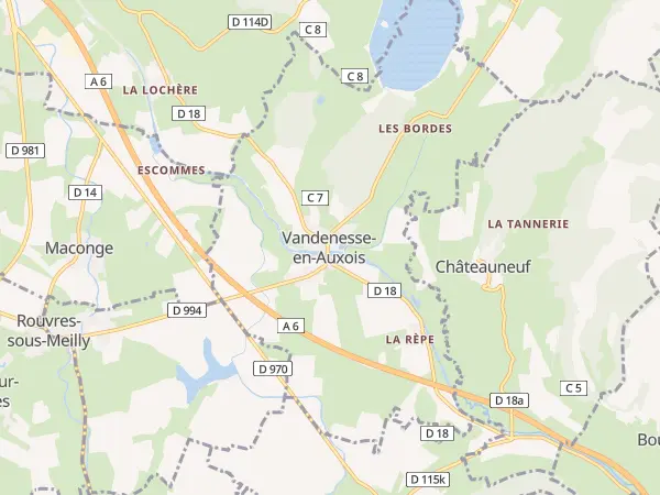 Plan de Vandenesse-en-Auxois