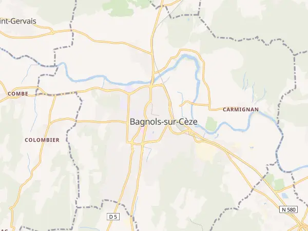 Plan de Bagnols-sur-Cèze