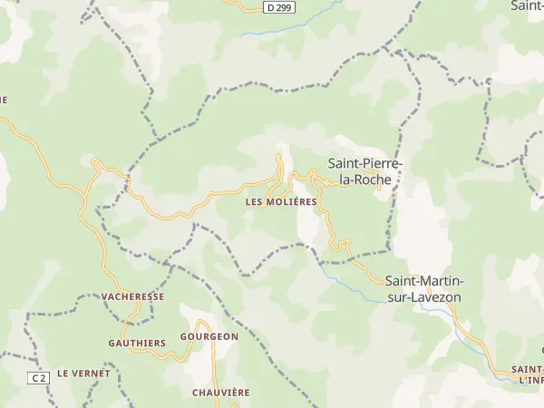 Plan de Saint-Pierre-la-Roche