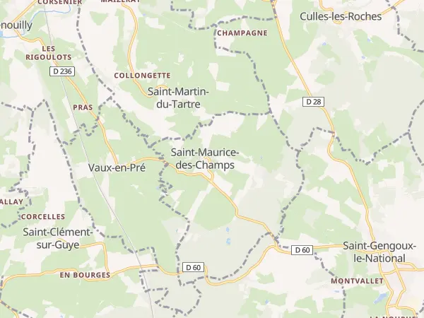 Plan de Saint-Maurice-des-Champs