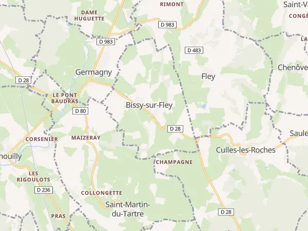 Plan de Bissy-sur-Fley