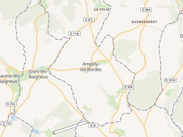 Plan de Ampilly-les-Bordes