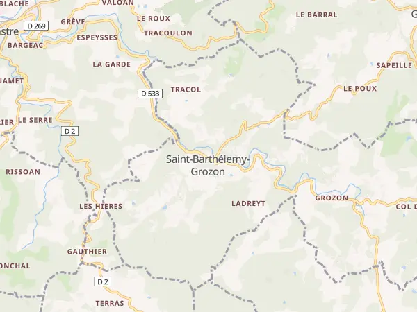 Plan de Saint-Barthélemy-Grozon