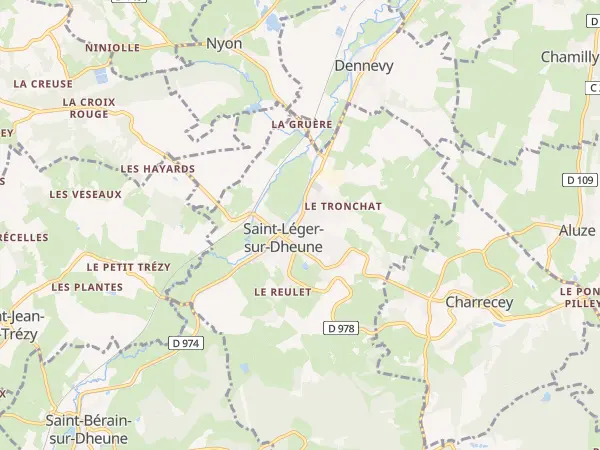 Plan de Saint-Léger-sur-Dheune
