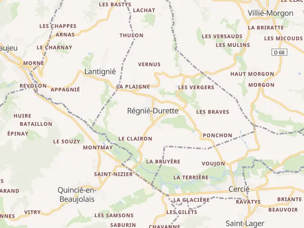 Plan de Régnié-Durette
