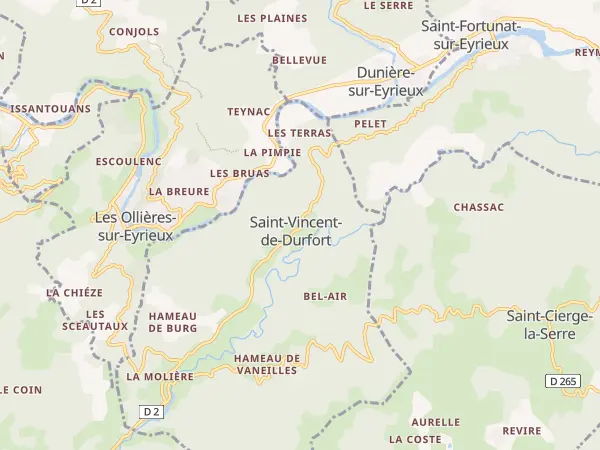 Plan de Saint-Vincent-de-Durfort