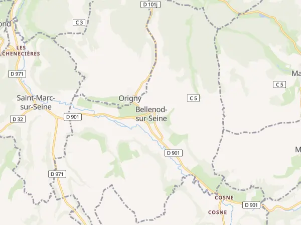 Plan de Bellenod-sur-Seine