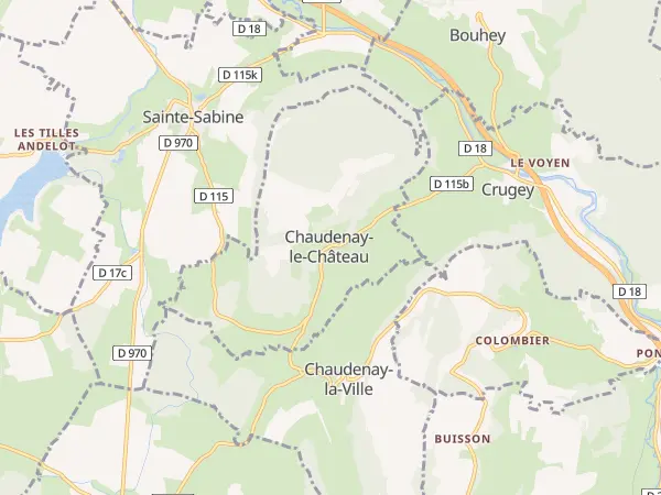 Plan de Chaudenay-le-Château