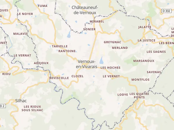 Plan de Vernoux-en-Vivarais