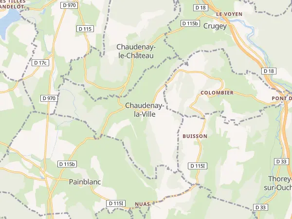 Plan de Chaudenay-la-Ville