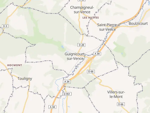 Plan de Guignicourt-sur-Vence