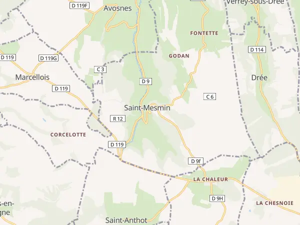 Plan de Saint-Mesmin