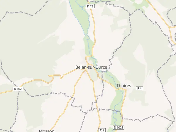 Plan de Belan-sur-Ource