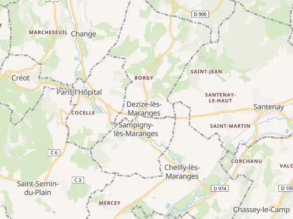 Plan de Dezize-lès-Maranges