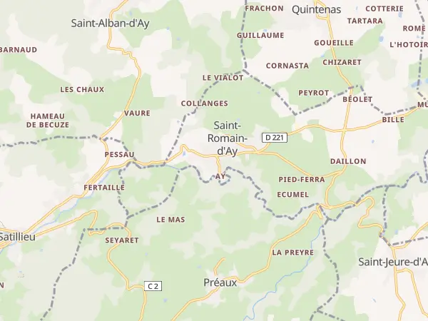 Plan de Saint-Romain-d’Ay