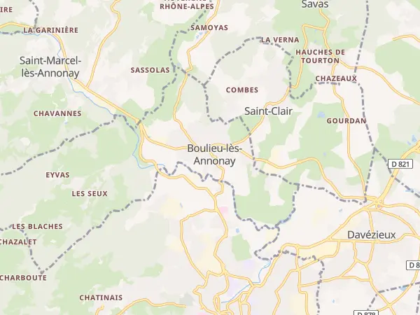 Plan de Boulieu-lès-Annonay