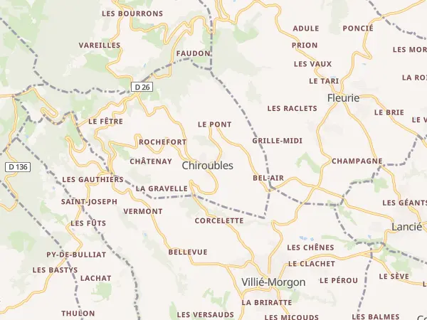 Plan de Chiroubles