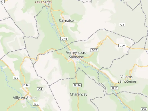 Plan de Verrey-sous-Salmaise