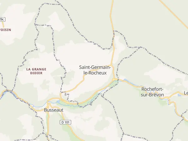 Plan de Saint-Germain-le-Rocheux