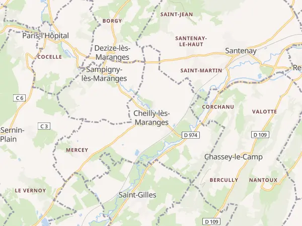 Plan de Cheilly-lès-Maranges