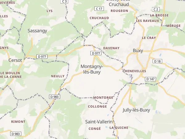 Plan de Montagny-lès-Buxy