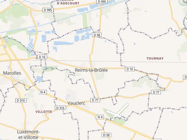 Plan de Reims-la-Brûlée