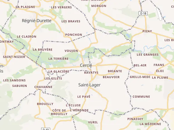 Plan de Cercié